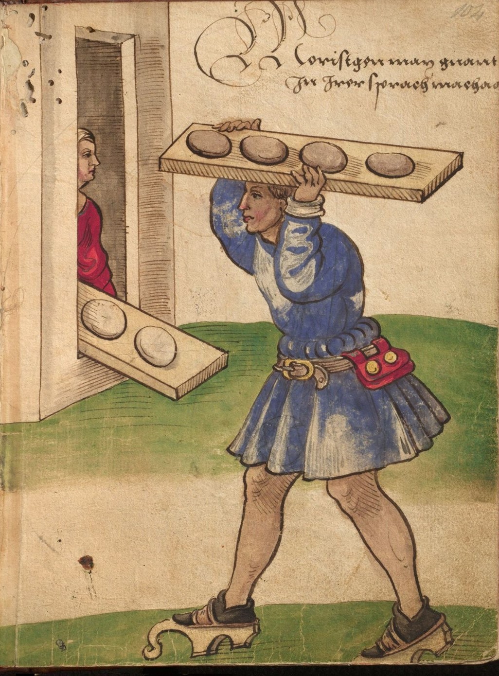 moriscos y tabla para transportar pan